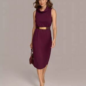 DONNA KARN SHEATH MIDI DRESS